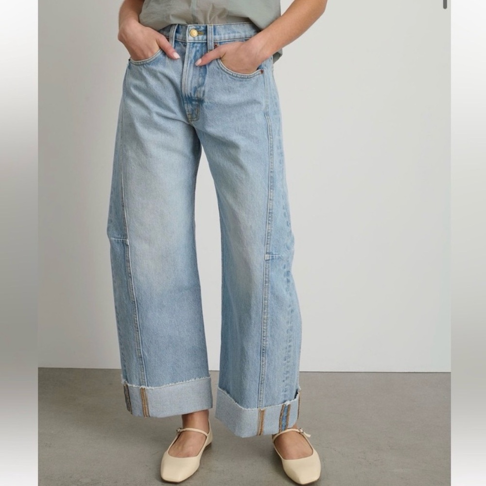 B SIDES Light Blue Wide Leg Flare Jeans